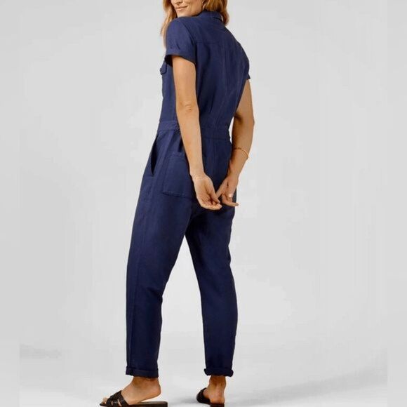 Outerknown S.E.A. Suit Utility Dark Navy Short Sleeve Jumpsuit Medium NWT - Picture 11 of 11